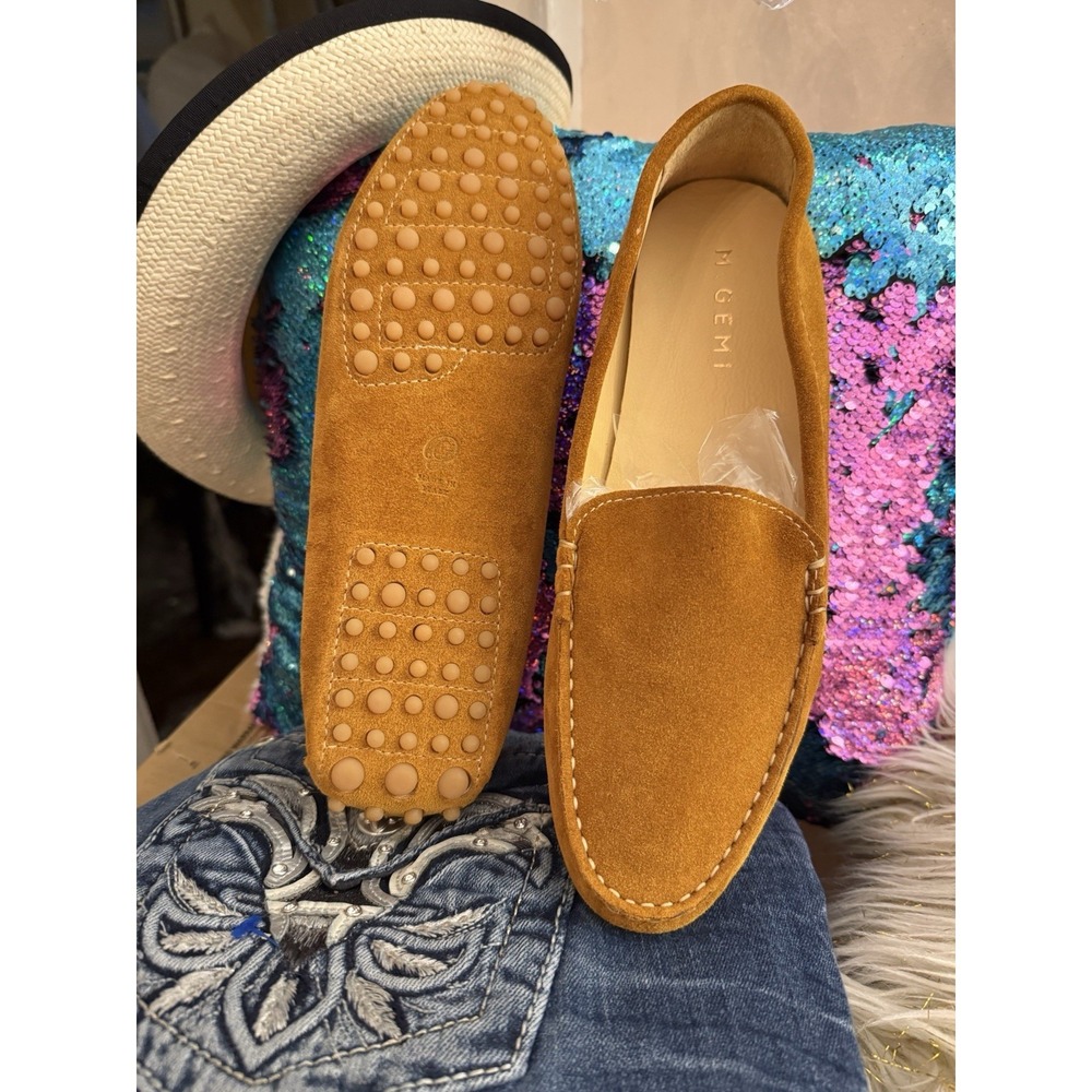 New M. GEMI The Felize Shearling Brown/rust Suede Moc  42 Women's US Size 11 - Picture 9 of 16